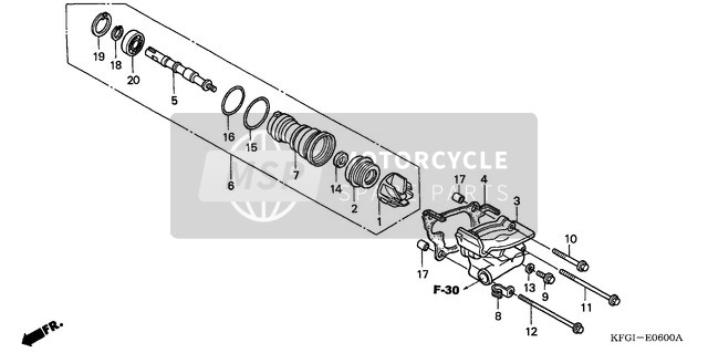 Honda FES250 2002 Pompe à eau pour un 2002 Honda FES250